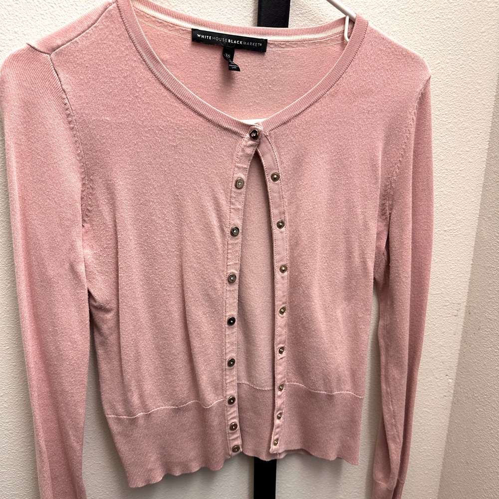 WHBM pink cardigan